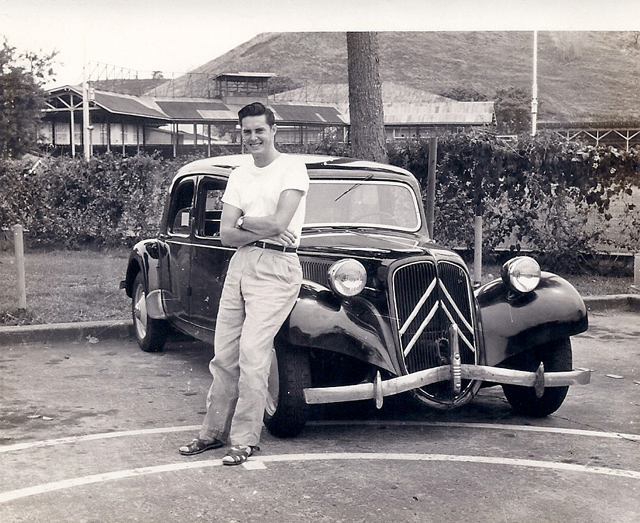 Jack and his Citroen CV11 in 1956