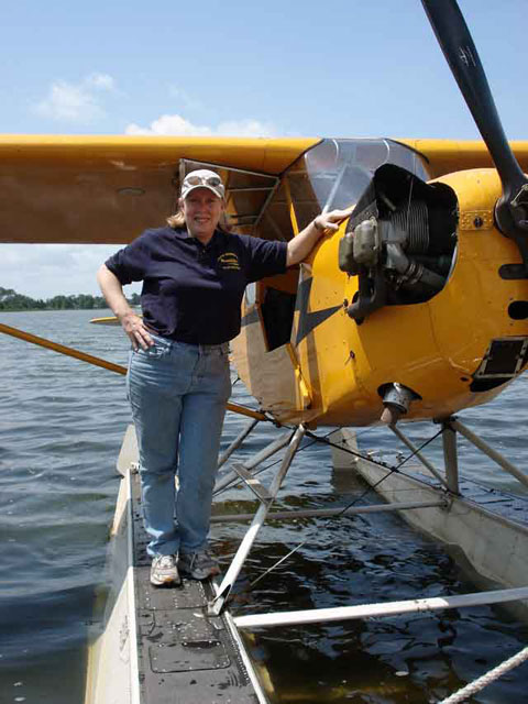 Lynn's smile upon attaining her seaplane rating is priceless!