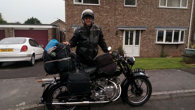 Andy and his Vincent Black Shadow