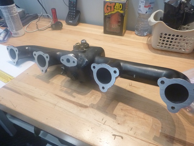 The finished manifold after machining