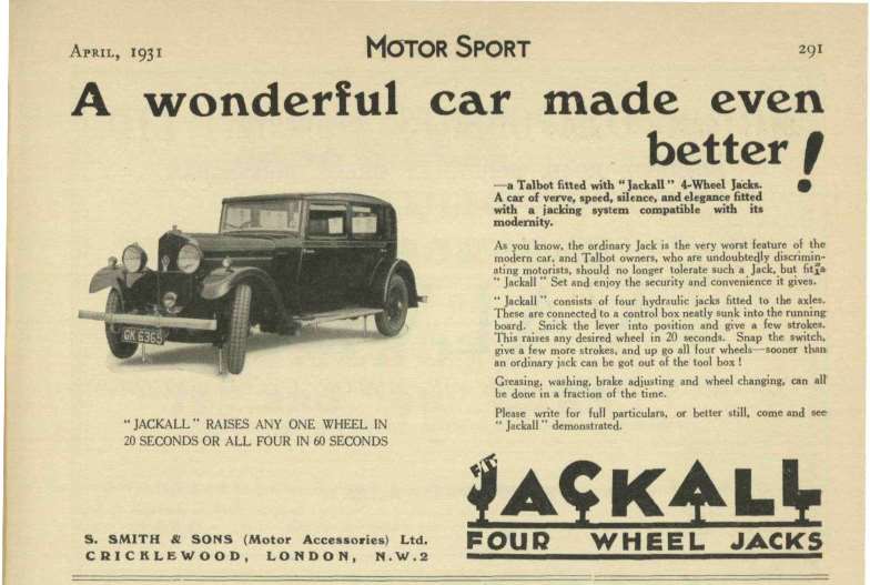 Jackall 1931 advertisment