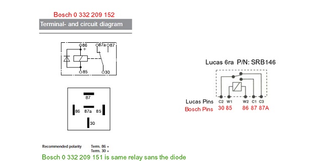 Lucas to Bosch Relay Map #2