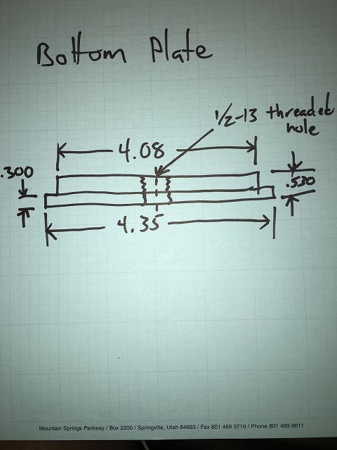 puller bottom plate drawing