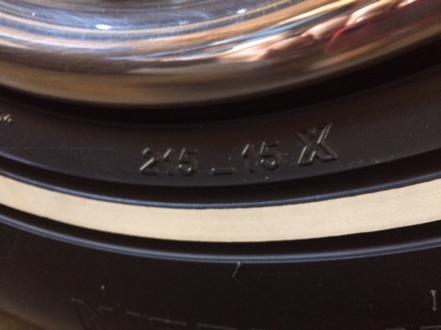 Tire size 215-15X