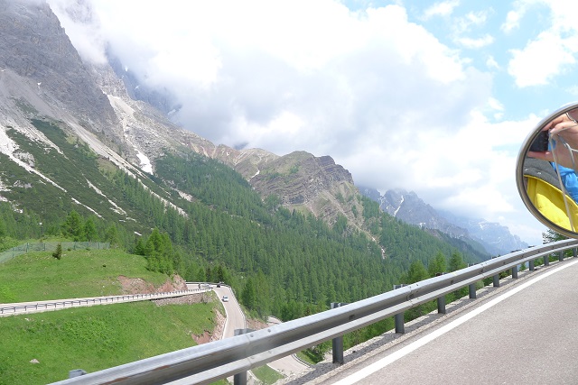 hairpins on Brocon Pass, Dolomites