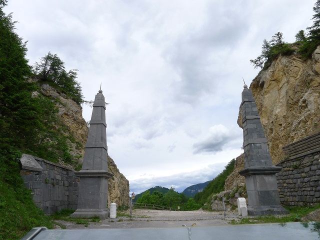 Loibl summit on Slovenian and Austrian border.