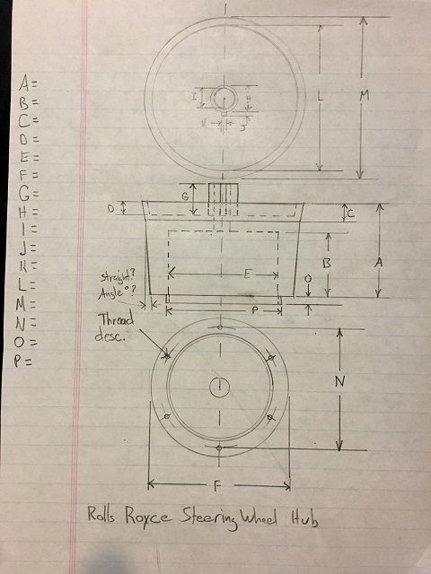 Rolls Steering Wheel hub