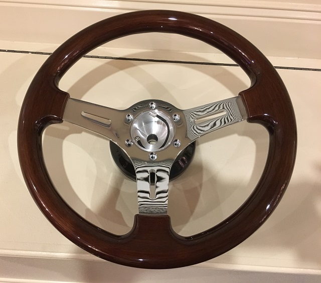 steering wheel set in place