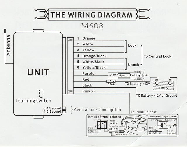 Car Keyless Entry Wiring Diagram